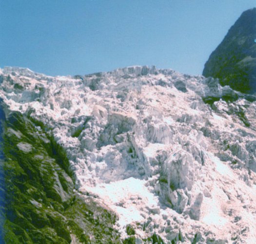 Ice Fall on Grindelwald Glacier on route to Strahlegg Hut