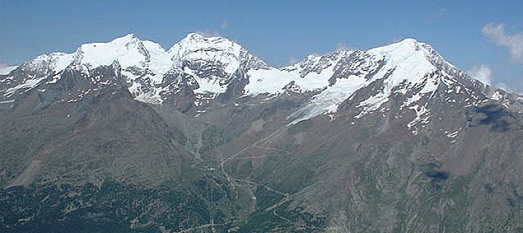 Fletschhorn, Lagginhorn and Weissmies