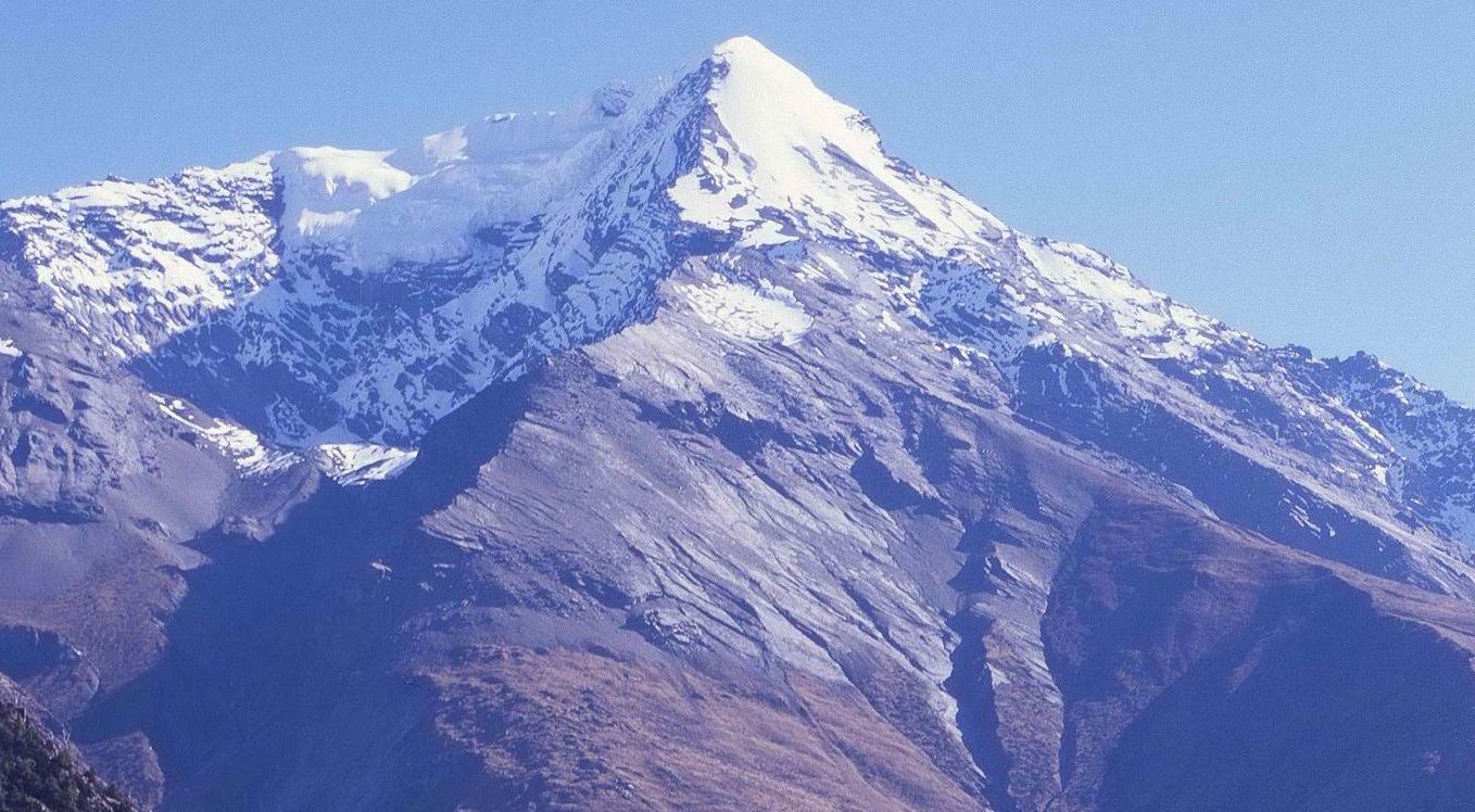 Pisang Peak from Manang Valley in the Annapurna Region of the Nepal Himalaya