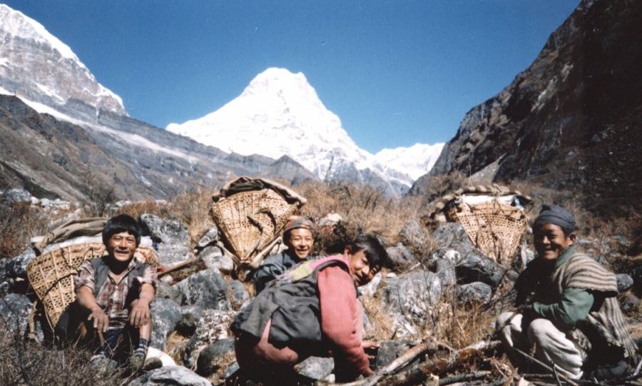 Porters and Peak 43 ( Kyashar ) in Hinku Valley