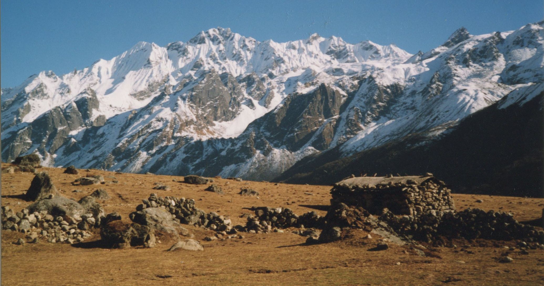 Pangen Dobku / Ponggen Dopku ( 5930m ) from Kyanjin