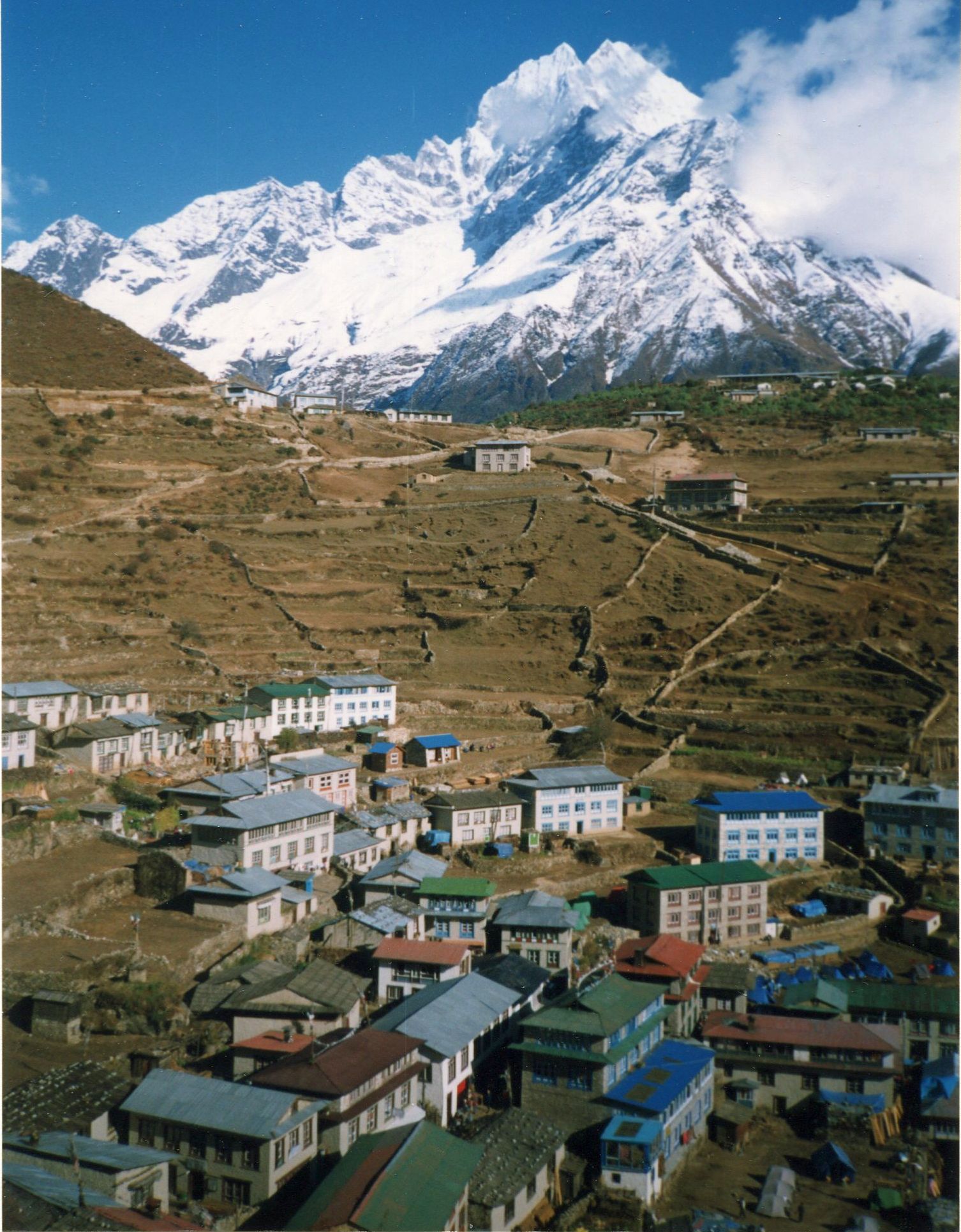 Thamserku from Namche Bazaar