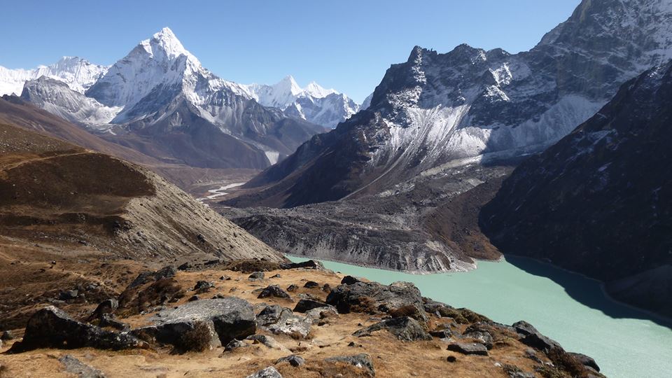 Ama Dablam on route from Lobuje to Dzongla and Gokyo Valley via Chola La