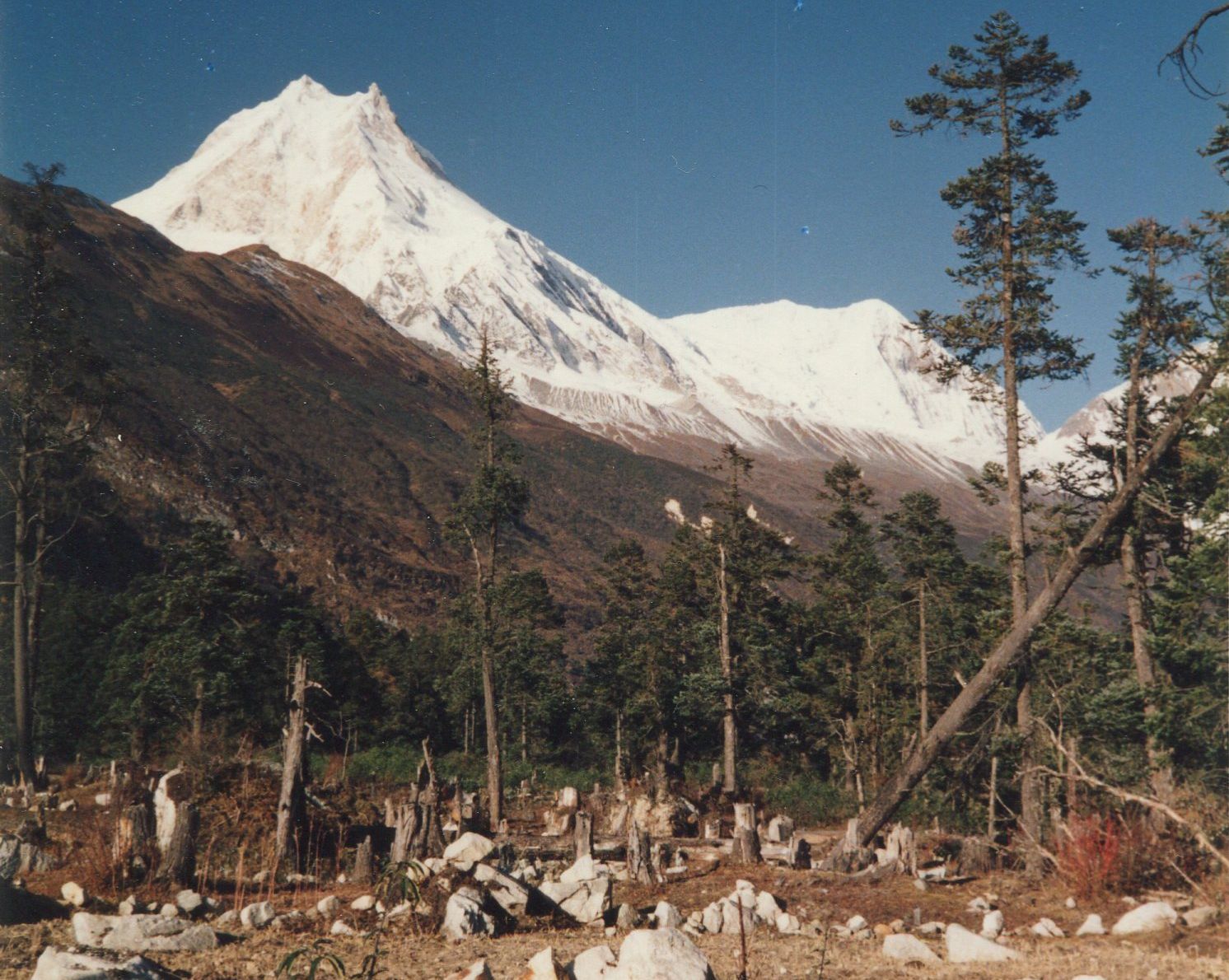 Mt.Manaslu from Buri Gandaki Valley