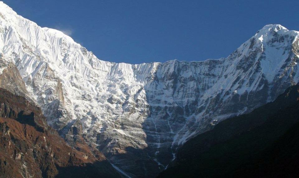 Annapurna South and Hiunchuli on route to Chomrong