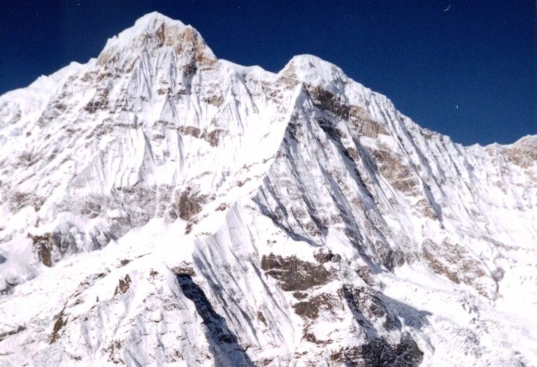 Annapurna South Peak from Rakshi Peak