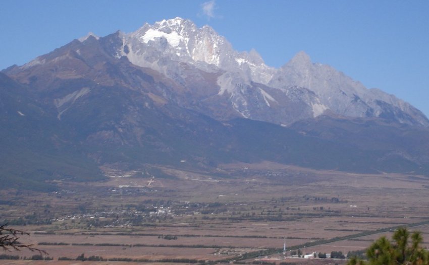 Jade Dragon Snow Mountain from summit of Xiang Shan ( Elephant Hill )