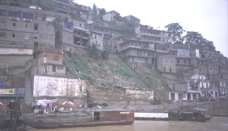 Wushan on Yangtze River in Wu Gorge in China