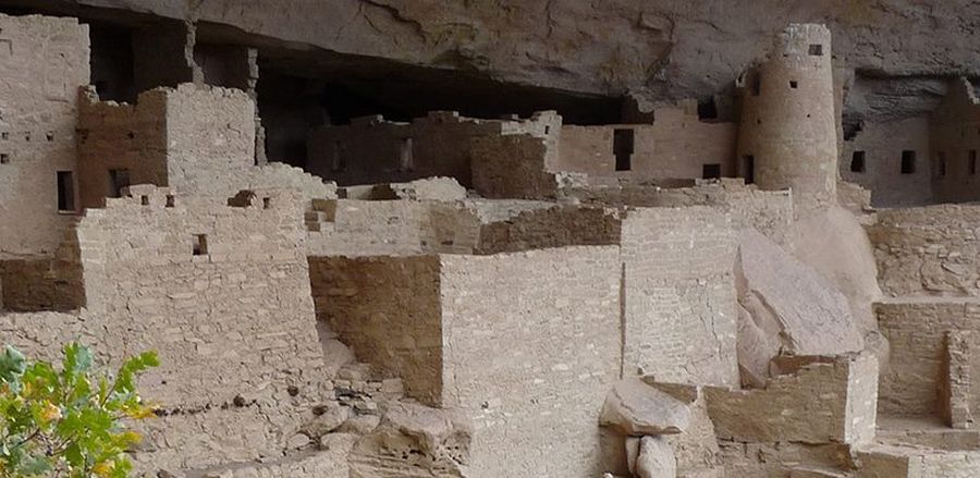 Cliff dwellings at Cliff Palace on Mesa Verde