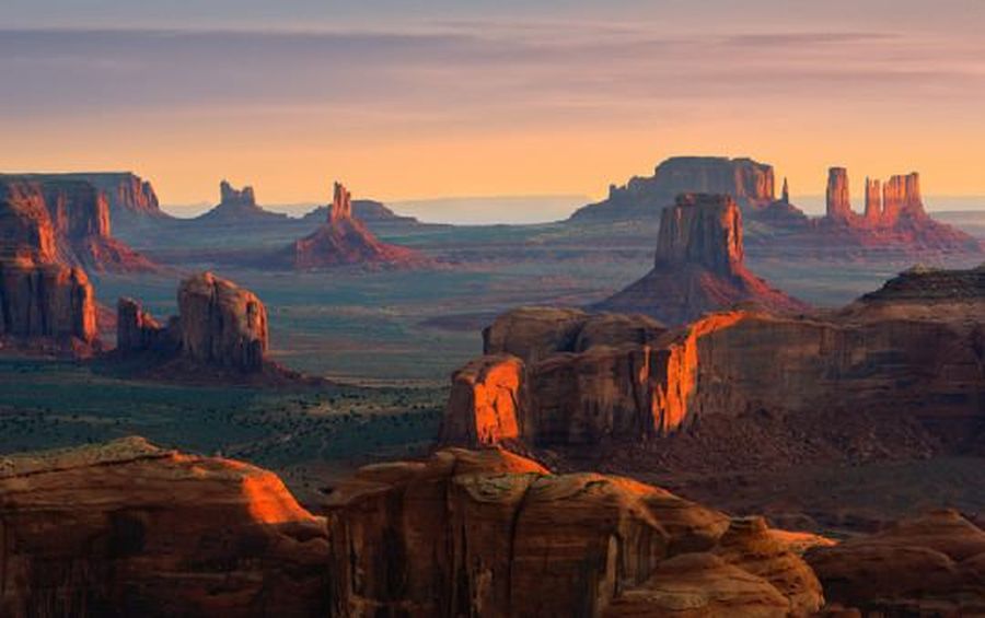 Sandstone buttes in Monument Valley