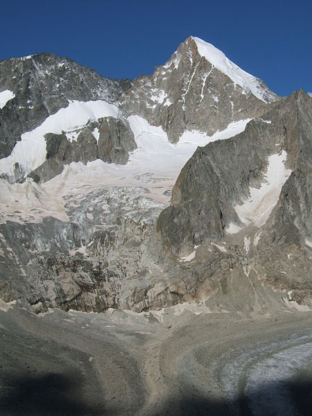 South Side of the Nesthorn in the Bernese Oberlands of Switzerland