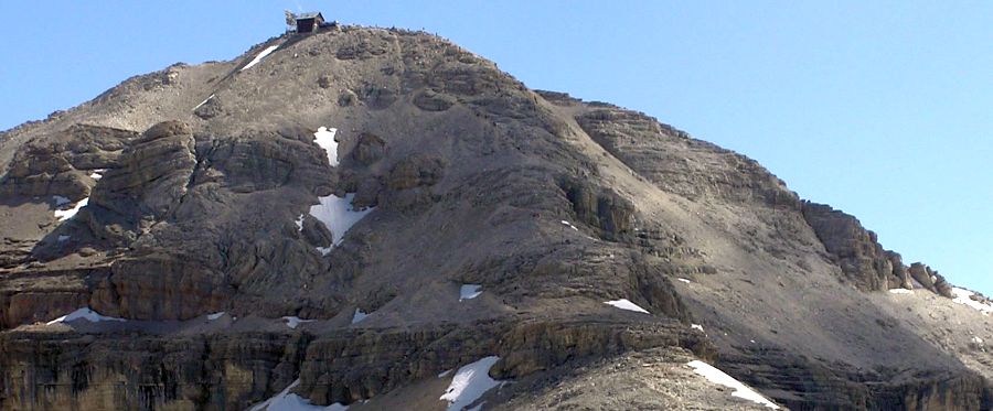 Summit of Piz Boe in the Sella Group of the Italian Dolomites