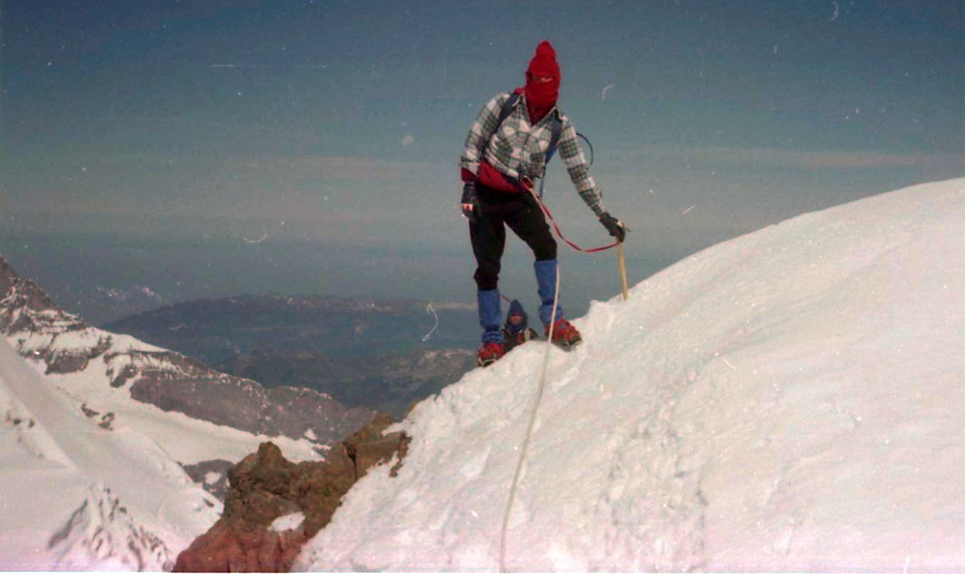 On NW Ridge ( normal route ) of the Finsteraarhorn