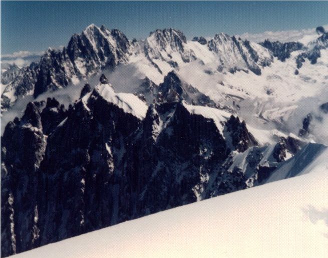 Chamonix Aiguilles from Aiguille du Midi