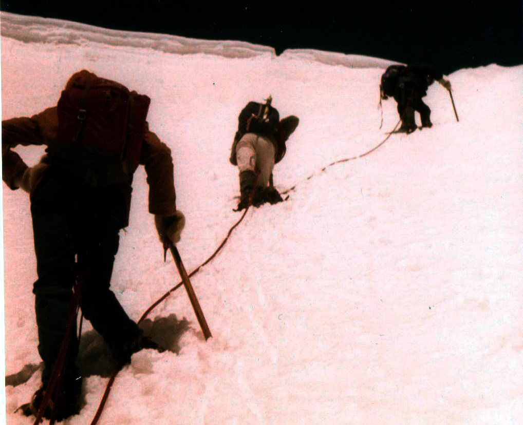 Approaching summit of the Wetterhorn