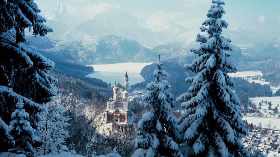 Neuschwanstein Castle in the Bavarian Region of Germany