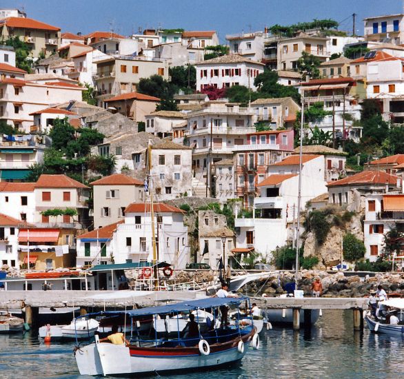 Town of Parga on the Ionian Coast of Greece