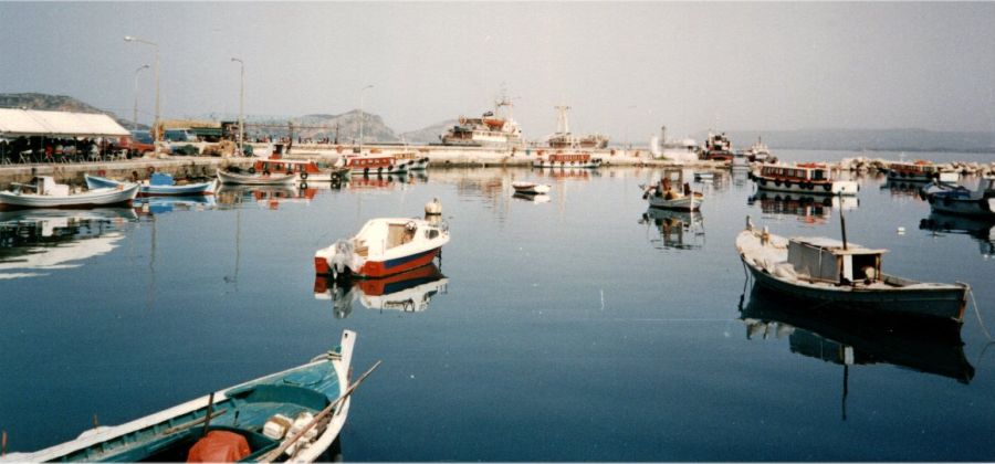 Boats in the Marina at Pylos ( Pilos ) in the Pelopnnese of Greece