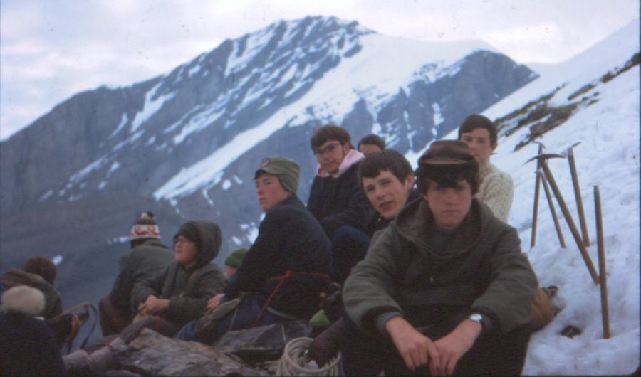 Ascent of Balmhorn in the Bernese Oberlands of Switzerland