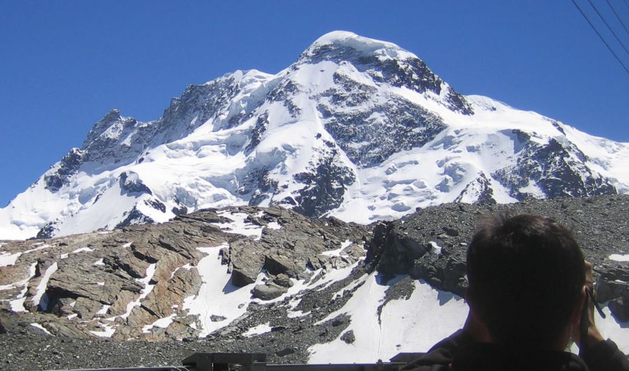 Allalihorn in the Mischabel Range above Saas Fe