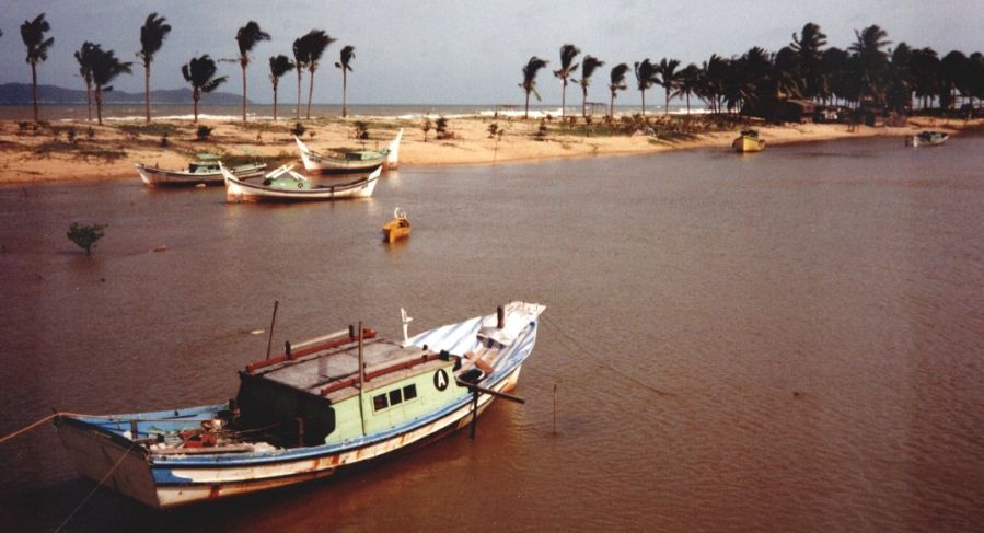 Lagoon at Marang Fishing Village on East Coast of Peninsula Malaysia