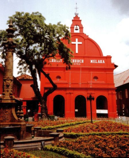 Christ Church in Malacca ( Melaka ) , Western ( Peninsular ) Malaysia