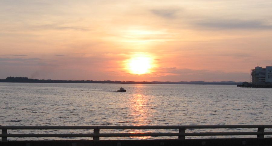 Sunset on Straits of Johore