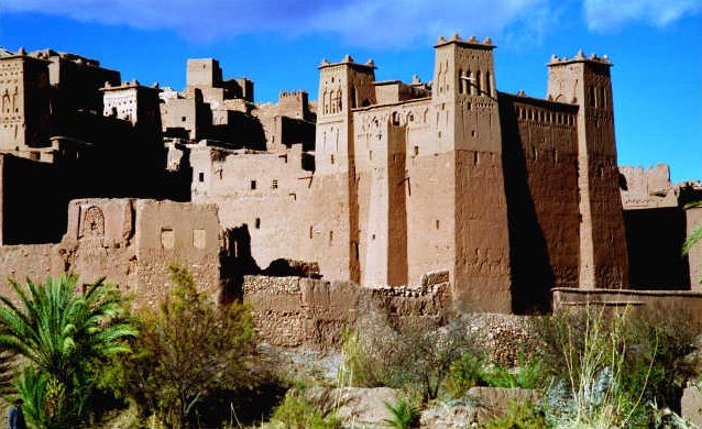 Ait Benhaddou Kasbah at Quarzazate in the sub-sahara of Morocco - movie location for "Lawrence of Arabia"