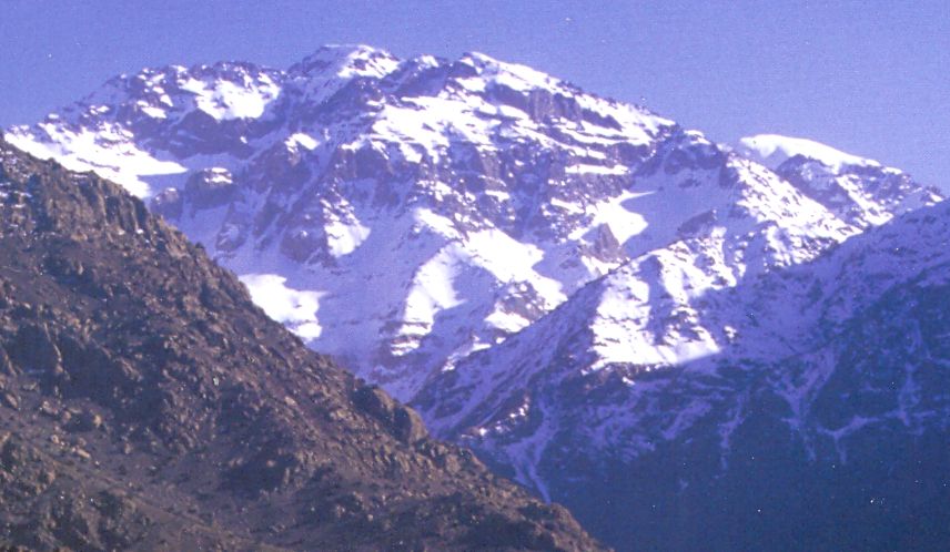 Djebel Toubkal in the High Atlas from Imlil