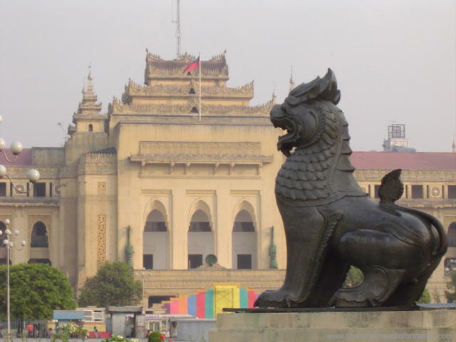 City Hall in Yangon ( Rangoon ) in Myanmar ( Burma )