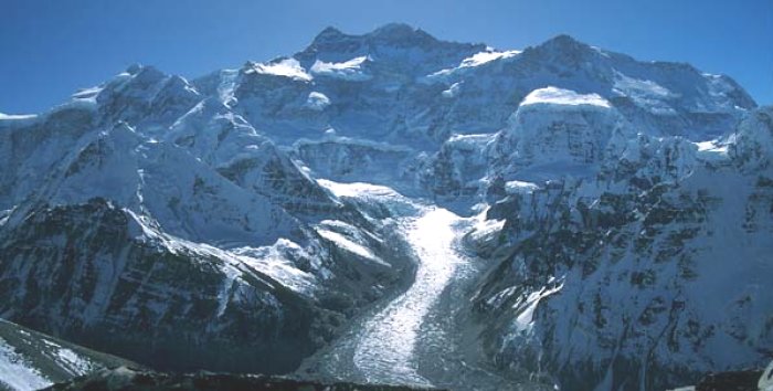 Kangchenjunga North Side from above Pang Pema Base Camp