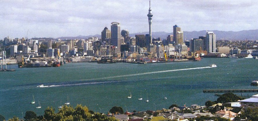 City of Aukland on North Island of New Zealand