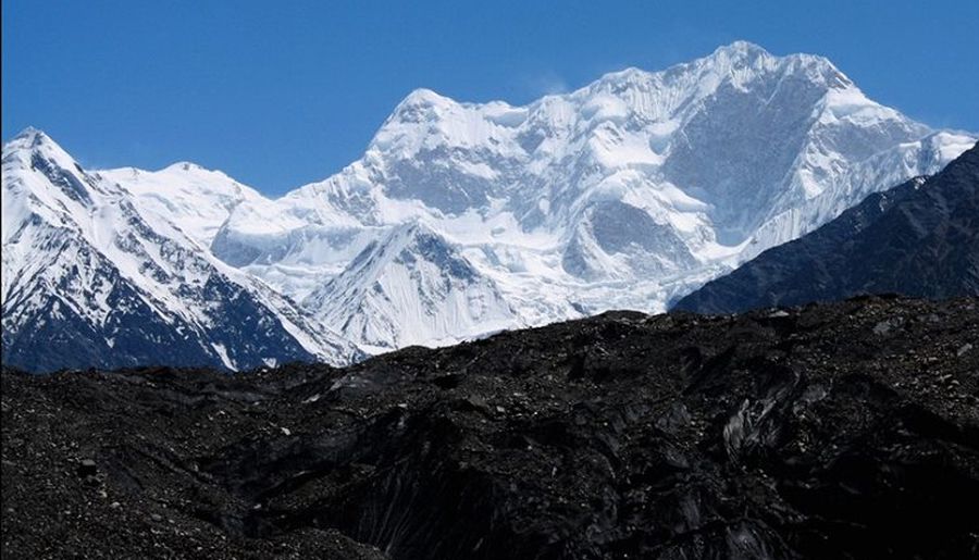 The Seven Thousanders - Disteghil Sar ( 7885m ) in the Karakorum Mountains of Pakistan - the world's twentieth highest mountain