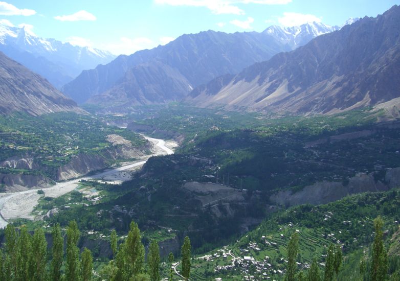 Hunza Valley in the Karakorum Mountains of Pakistan