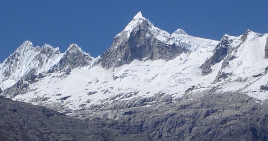 Vallunaraju, 5680 metres, in the Cordillera Blanca