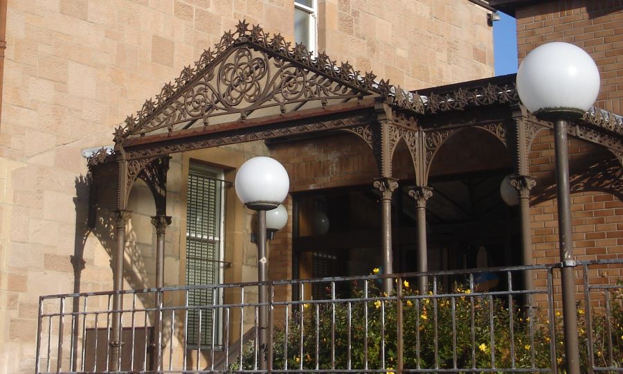 Entrance to Brookwood Library in Bearsden