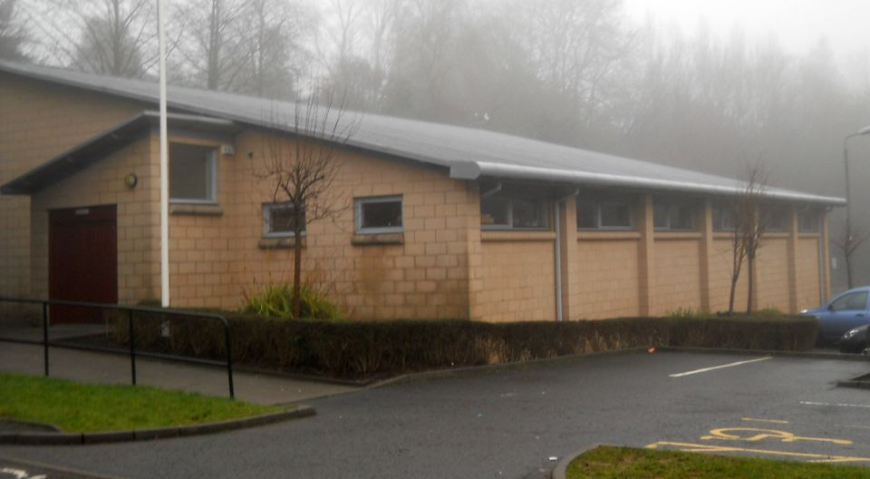 BB Hall at Glebe Car Park beside New Kilpatrick Church in Bearsden