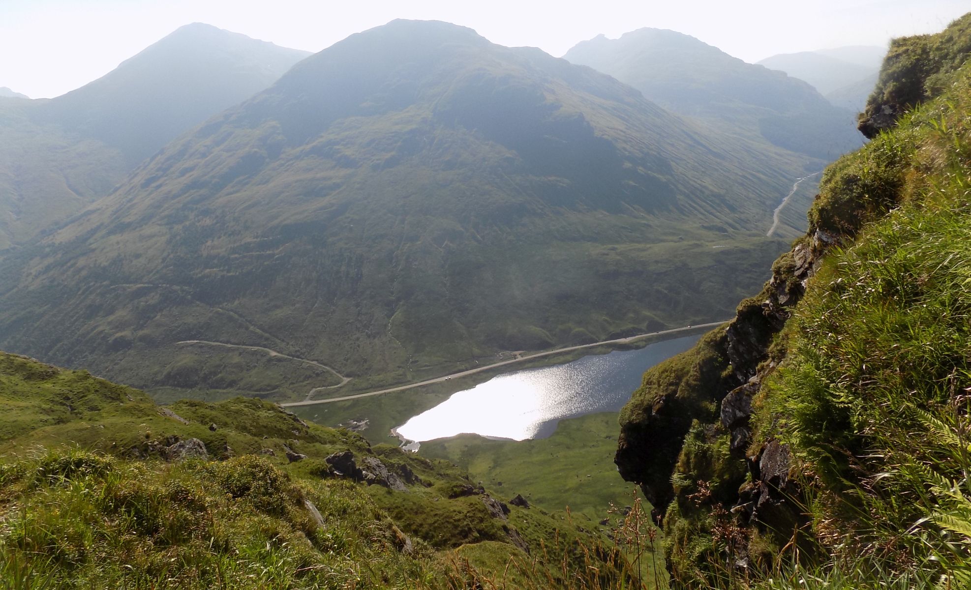 Arrochar Alps above Loch Restil from Beinn an Lochain