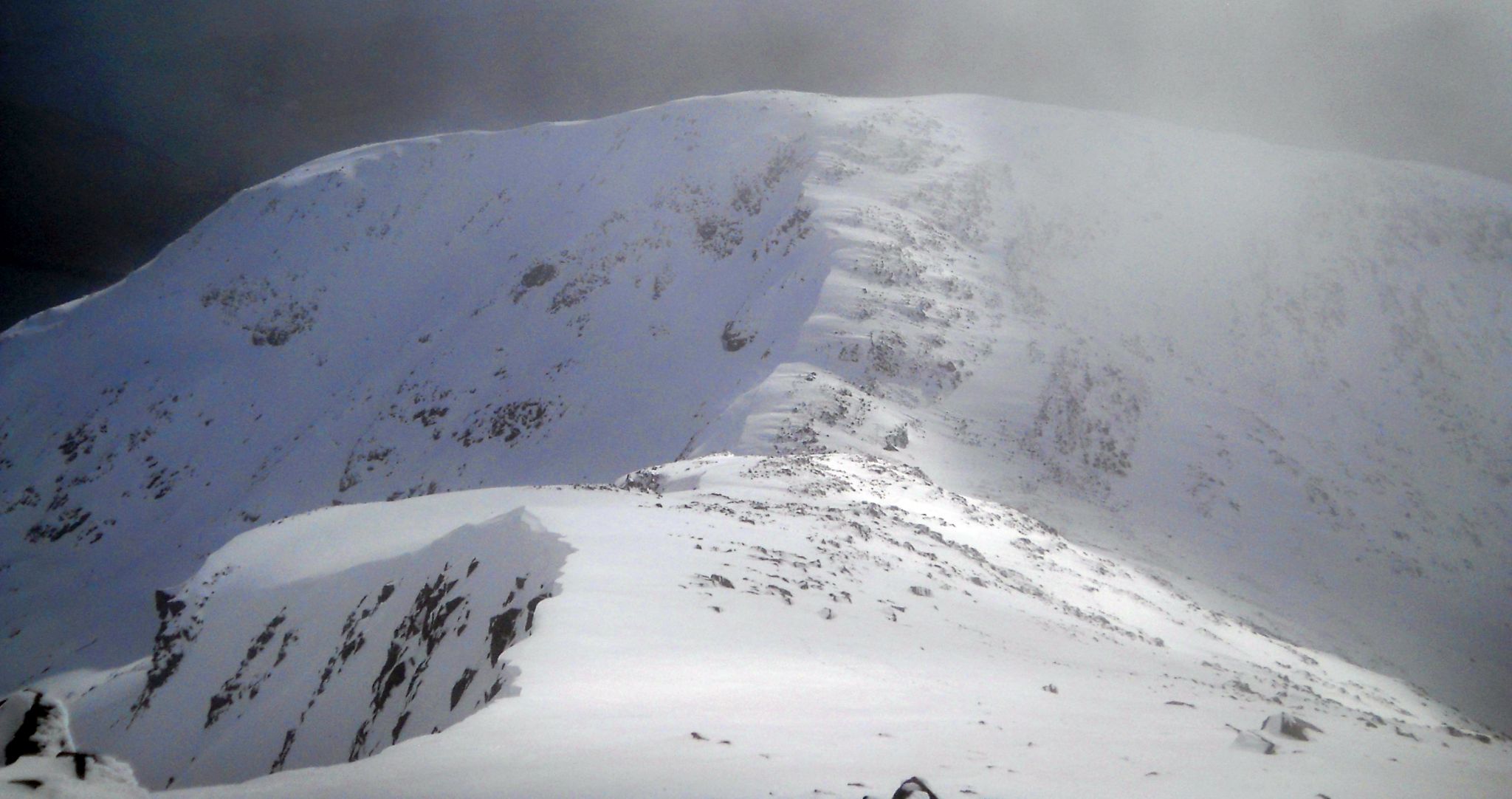 Stob Dearg on ascent of Ben Cruachan ridge