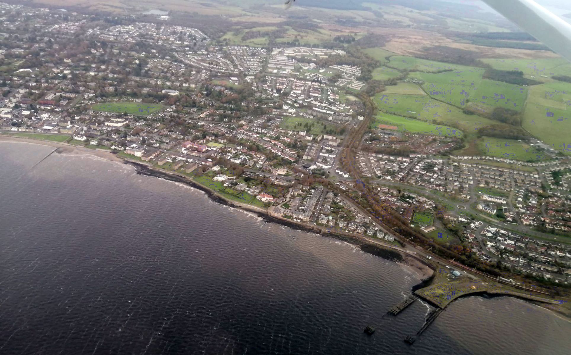 Aerial view of Craigendoran on the Firth of Clyde