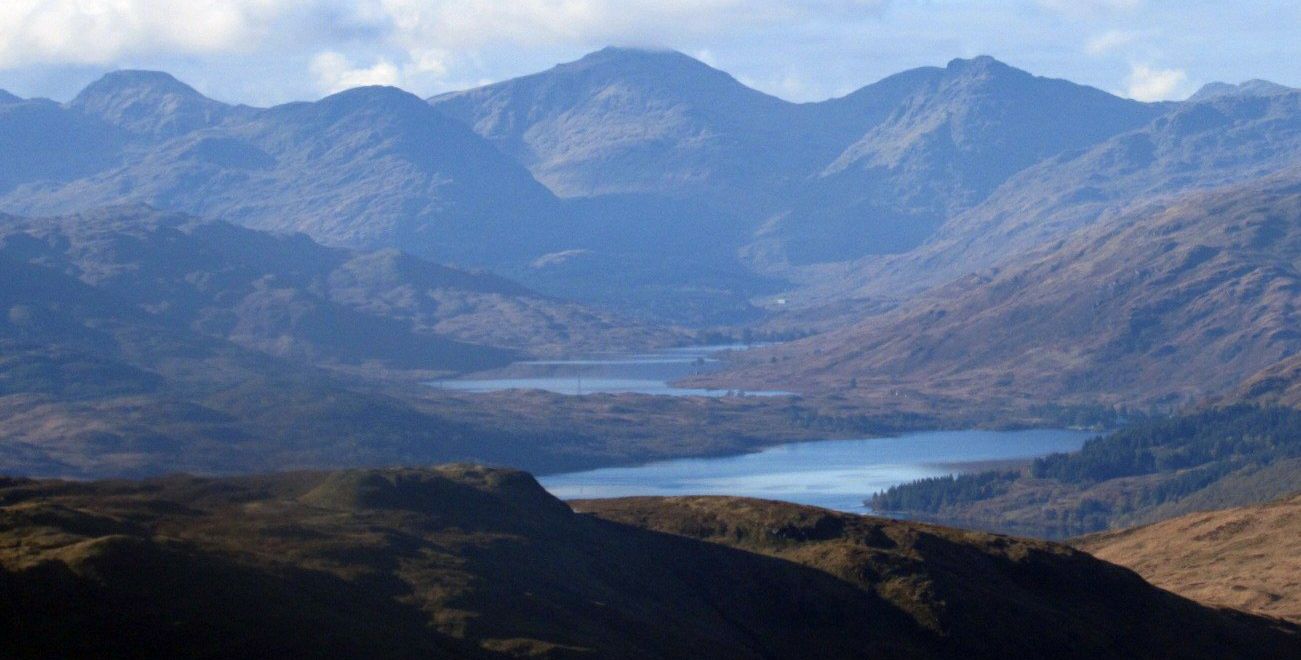 Arrochar Alps above Loch Lomond from Ben Lomond