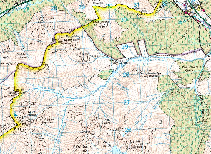 Map for Ben Lui