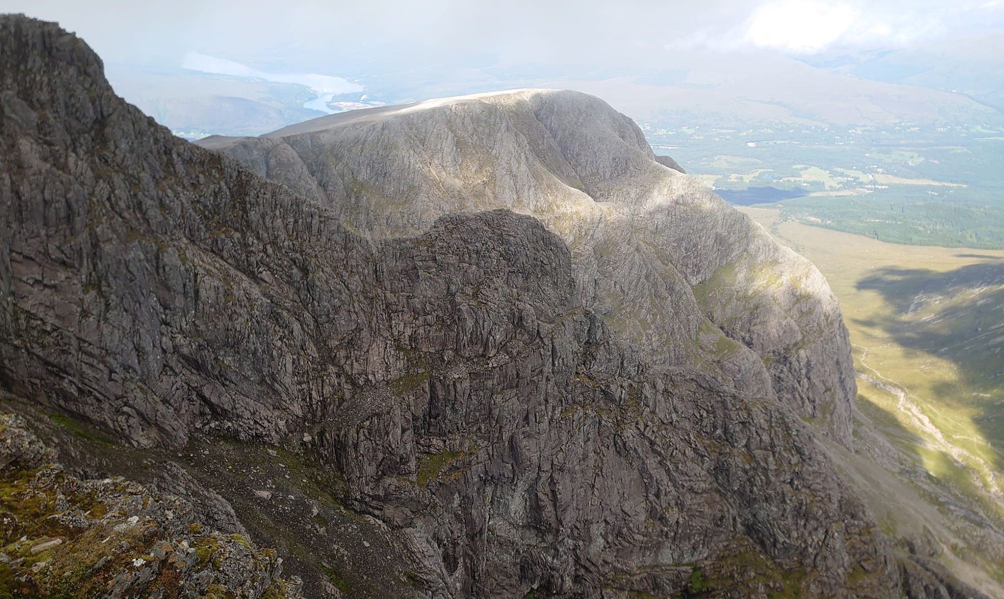 Castle Ridge and Tower Ridge  on Ben Nevis