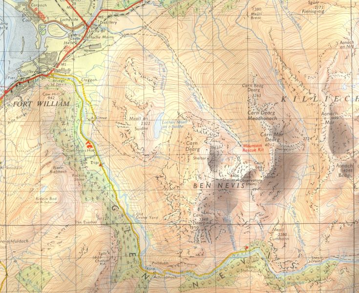 Map of Ben Nevis