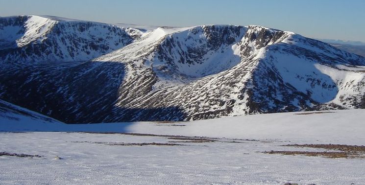 Braeriach in the Cairngorm Mountains of Scotland