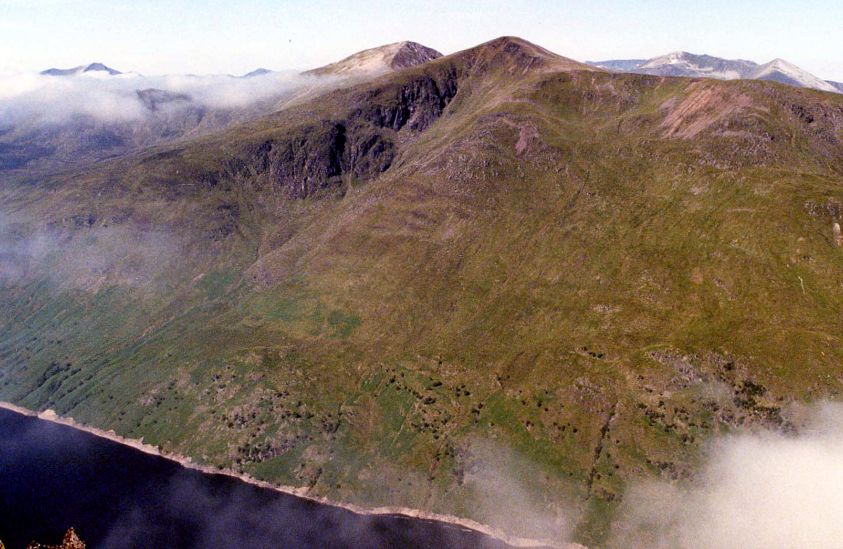 Stob a Choire Mheadhoin and Stob Coire Easain above Loch Treig in the Highlands of Scotland