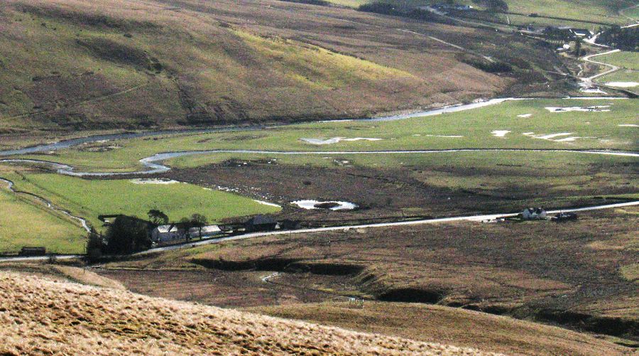 Source of the River Clyde in Scotland