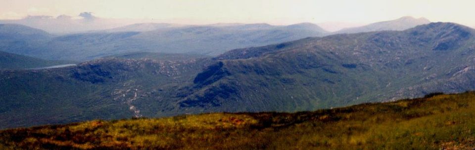 Sgurr nan Coireachan and Sgurr na Ciche from Gairich in Knoydart