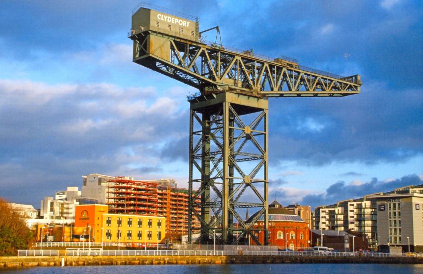 The shipyard crane at Finnieston on the River Clyde