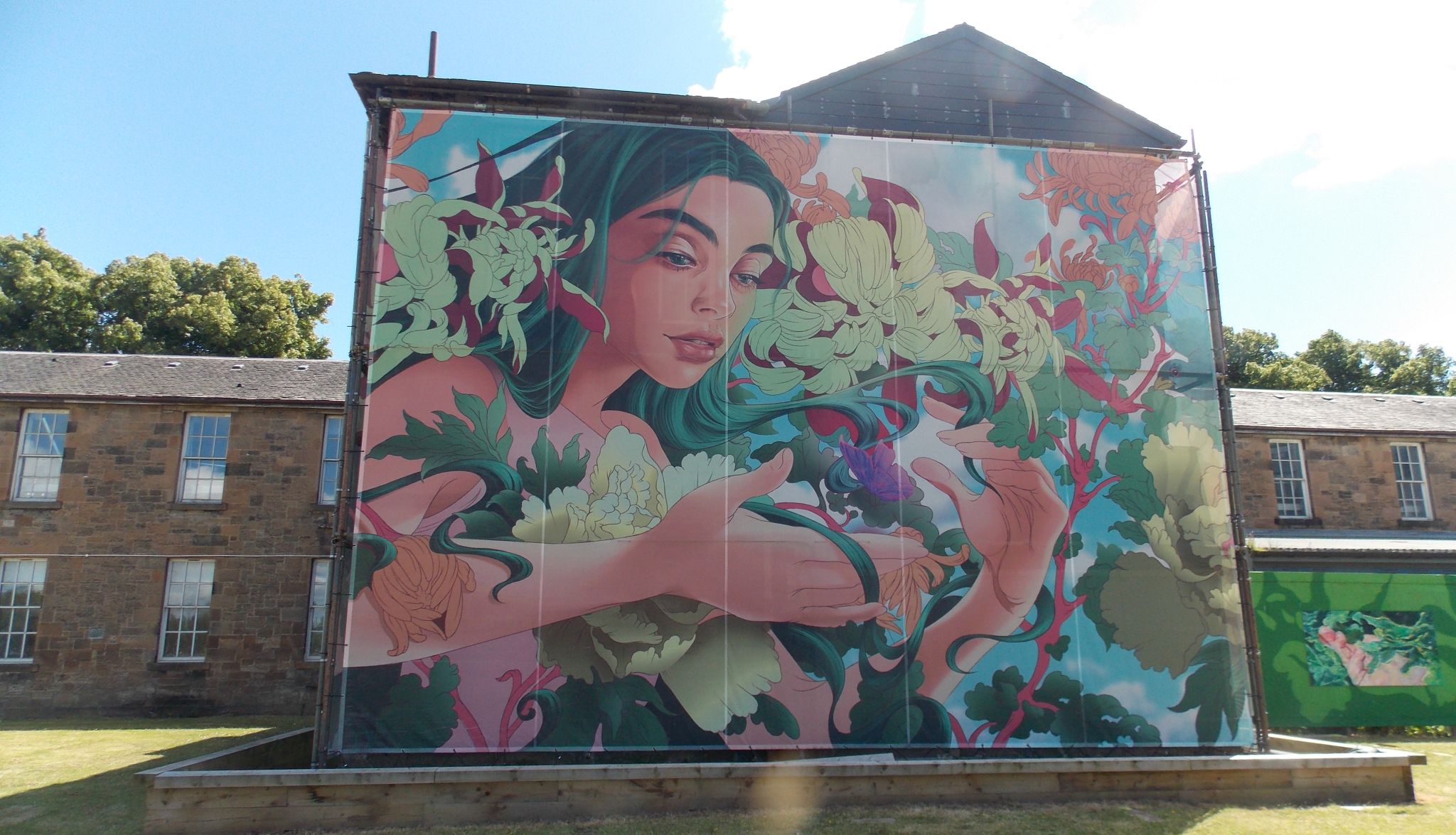 Mural at Queen Elizabeth Hospital in Govan District of Glasgow